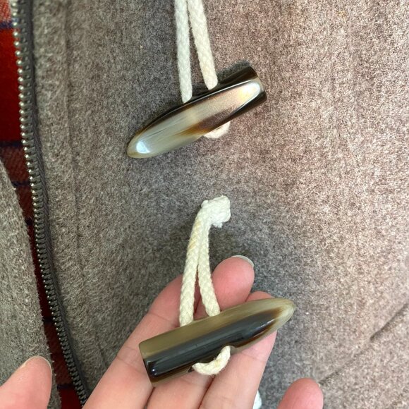 Old Navy Women's Wool Blend Brown Hooded Coat with Toggle Closure Size XS - Picture 5 of 9